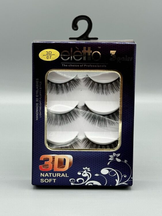 مژه 3 جفتی 3D برند eletto 07