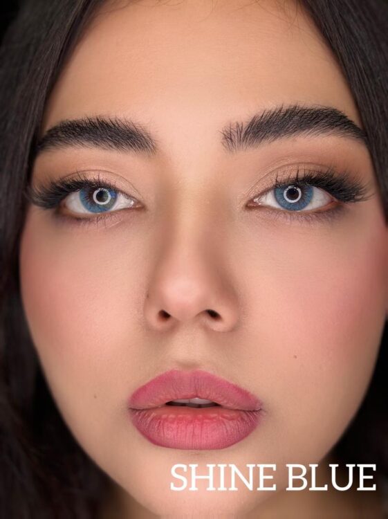 لنز رنگی چشم سی ویژن (SHINE BLUE) سالانه