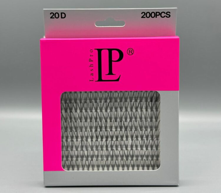 پالت مژه دونه ای 20D برند لش پرو LP (ضخامت7./.) سایز 8