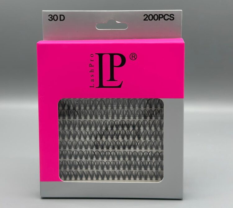 پالت مژه دونه ای 30D برند لش پرو LP (ضخامت7./.) سایز12