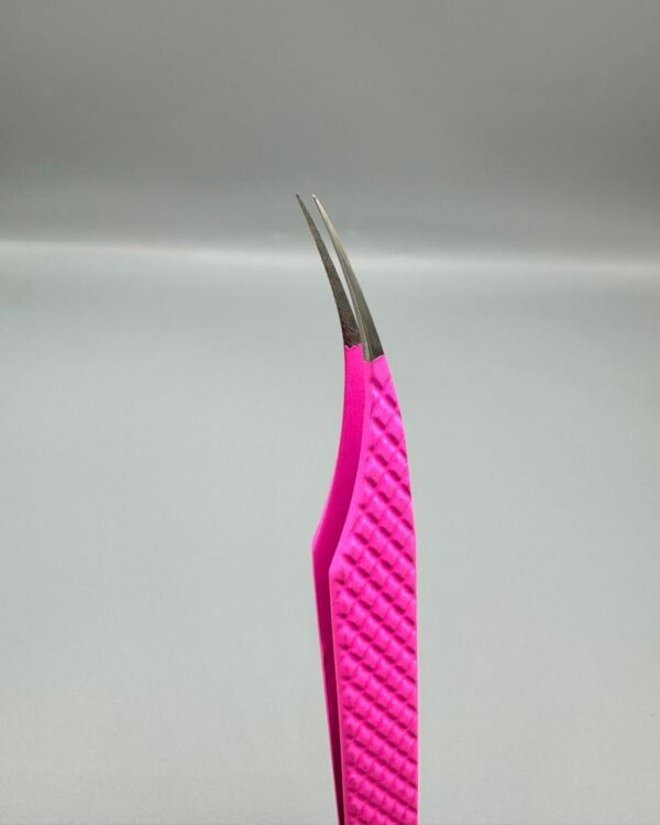 پنس های دست ساز اکستنشن صورتی شیار دار (ایزوله دلفینی)