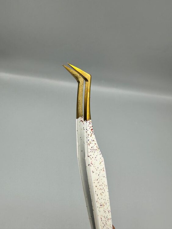 پنس فن سازی اکستنشن دست ساز ( شاینی سفید)