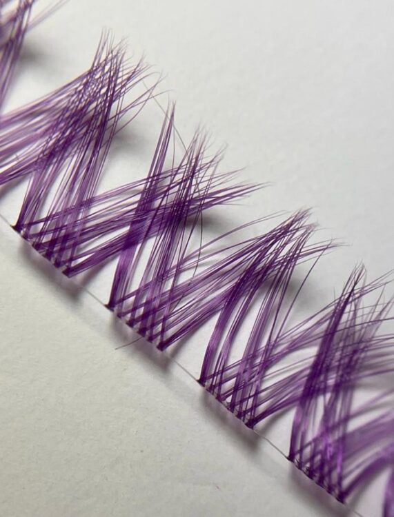 مژه ریسه ای فیشر بنفش (کد719)