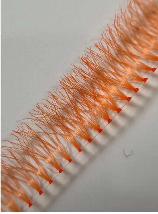 مژه ریسه ای گره ای ساده نارنجی