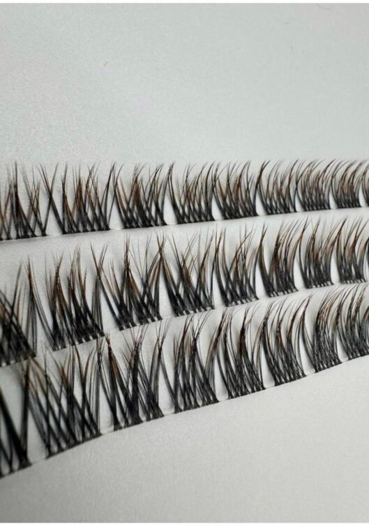 مژه فیشر آمبره قهوه ای لش پرو