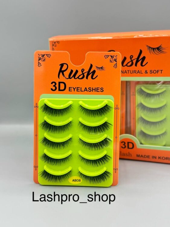 مژه 5 جفتی (مژه مصنوعی ) برند راش Rush کد Ab08