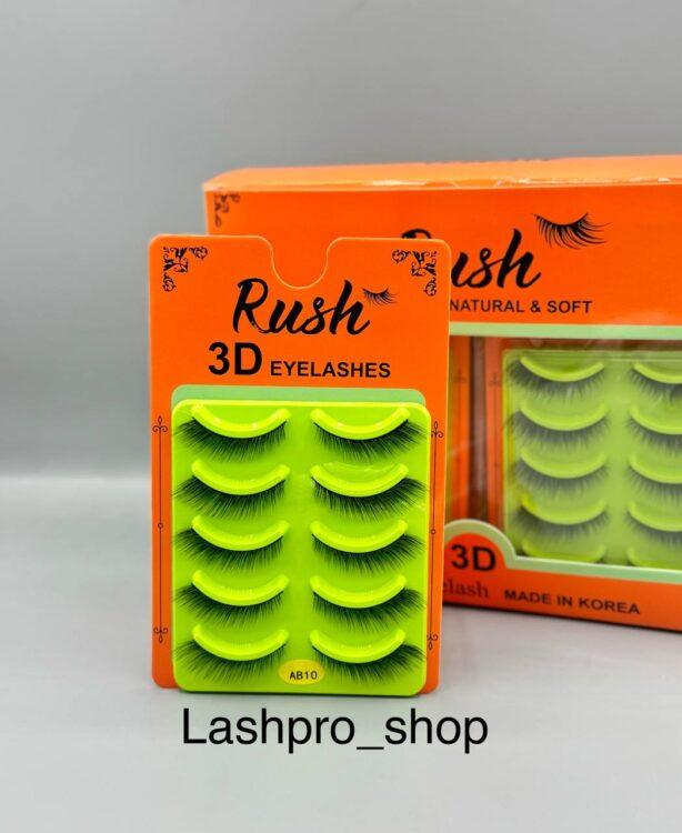 مژه 5 جفتی (مژه مصنوعی )برند راش Rush کد Ab10