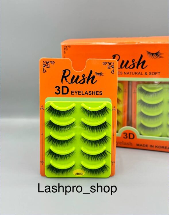 مژه 5 جفتی (مژه مصنوعی ) برند راش Rush کد AB03