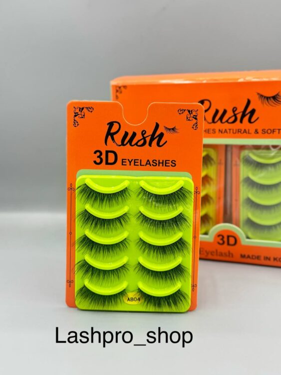 مژه 5 جفتي(مژه مصنوعی) برند راش Rush كد Ab04