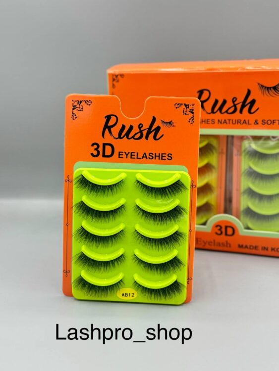 مژه 5 جفتي برند Rush كد Ab12