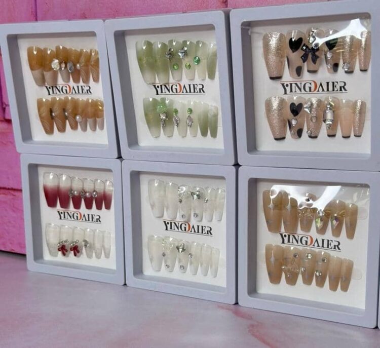 ناخن مصنوعی دیزاین دار مدل گلدانی فقط عمده