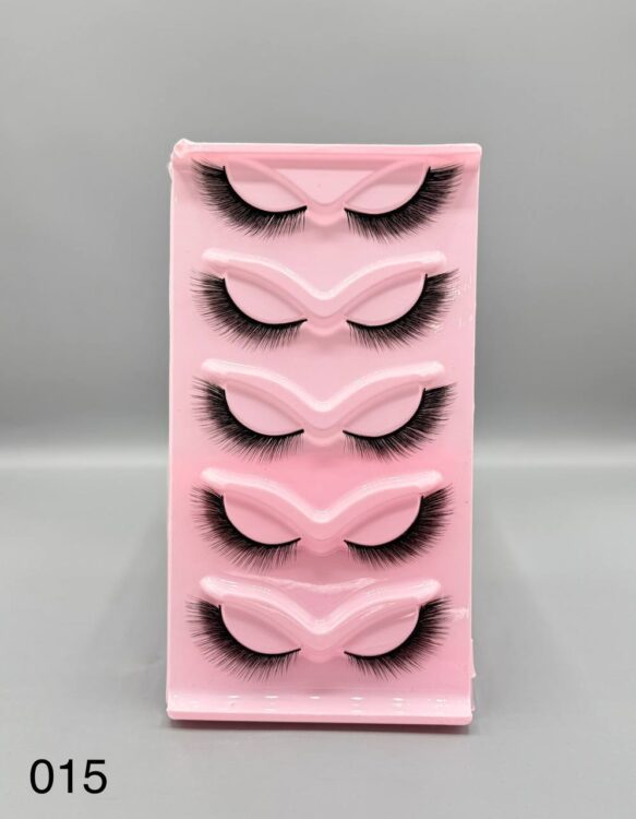 مژه مصنوعی روباهی 5 جفتی کد 015