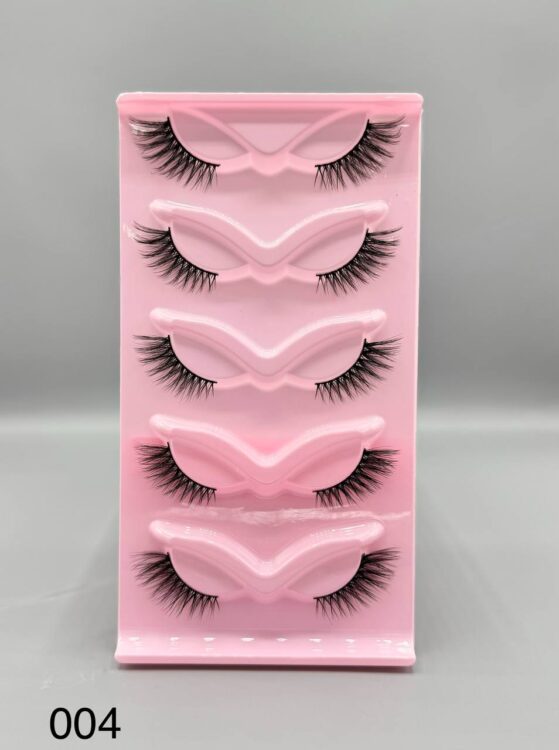 مژه مصنوعی روباهی 5 جفتی نیمه کد 004