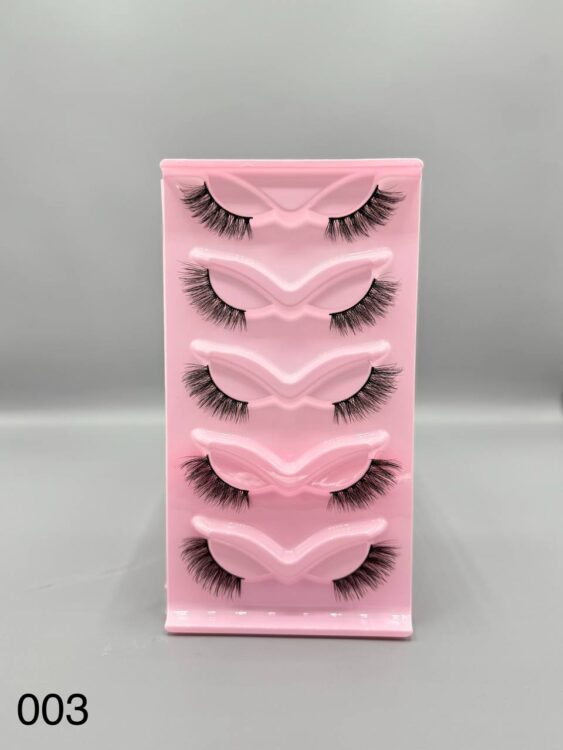 مژه مصنوعی روباهی 5 جفتی نیمه کد 003