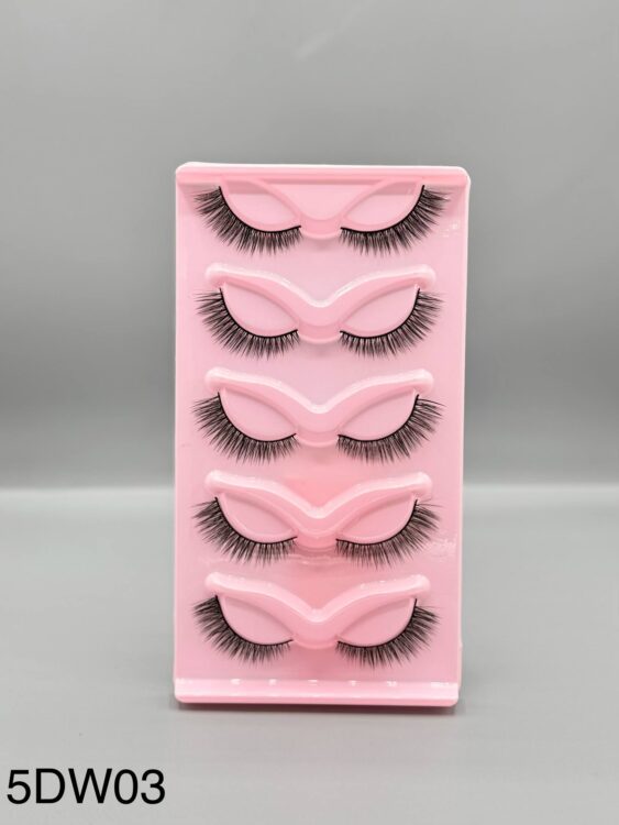 مژه 5 جفتی روباهی کد  W03