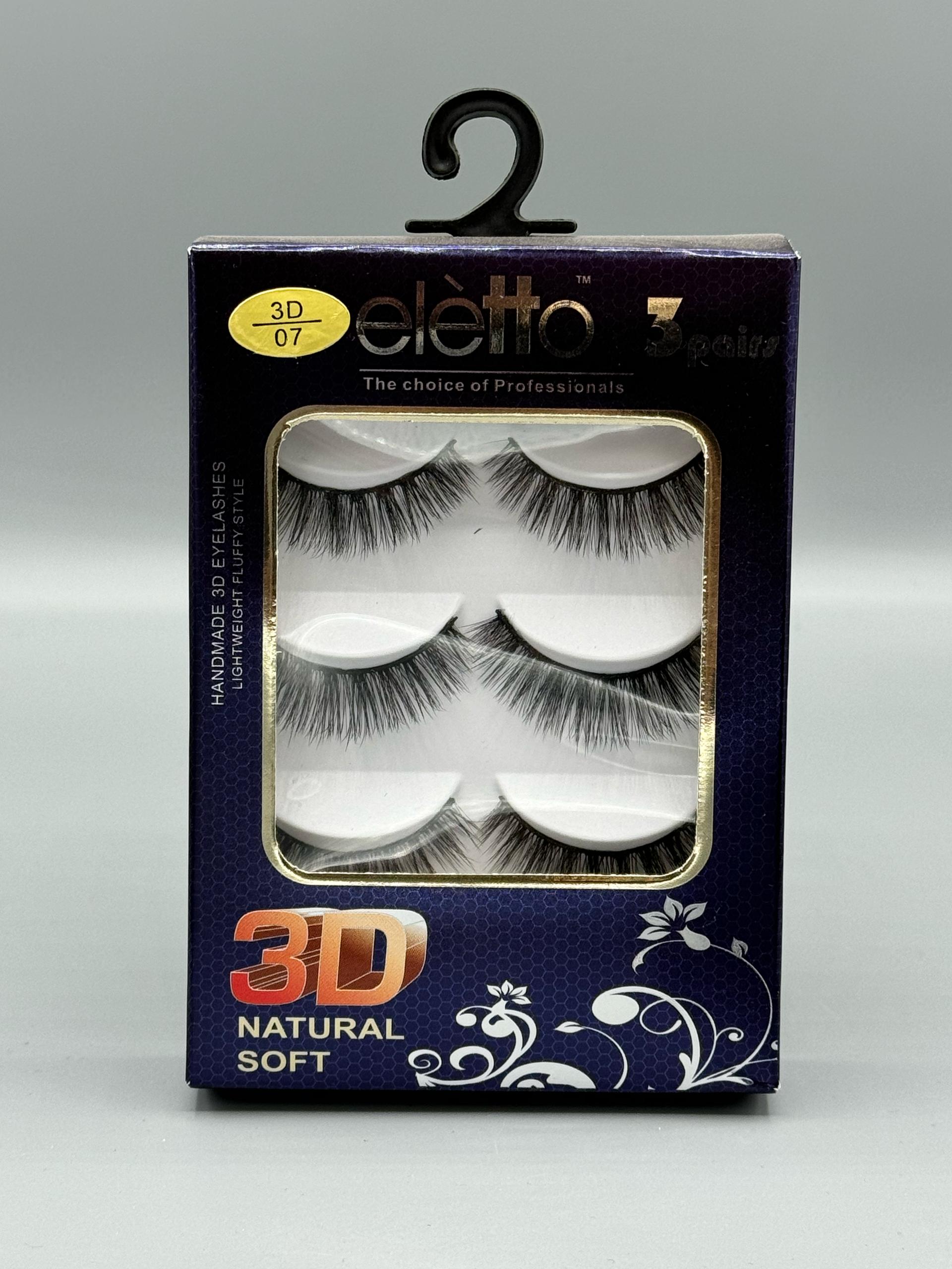 مژه 3 جفتی 3D برند eletto 07