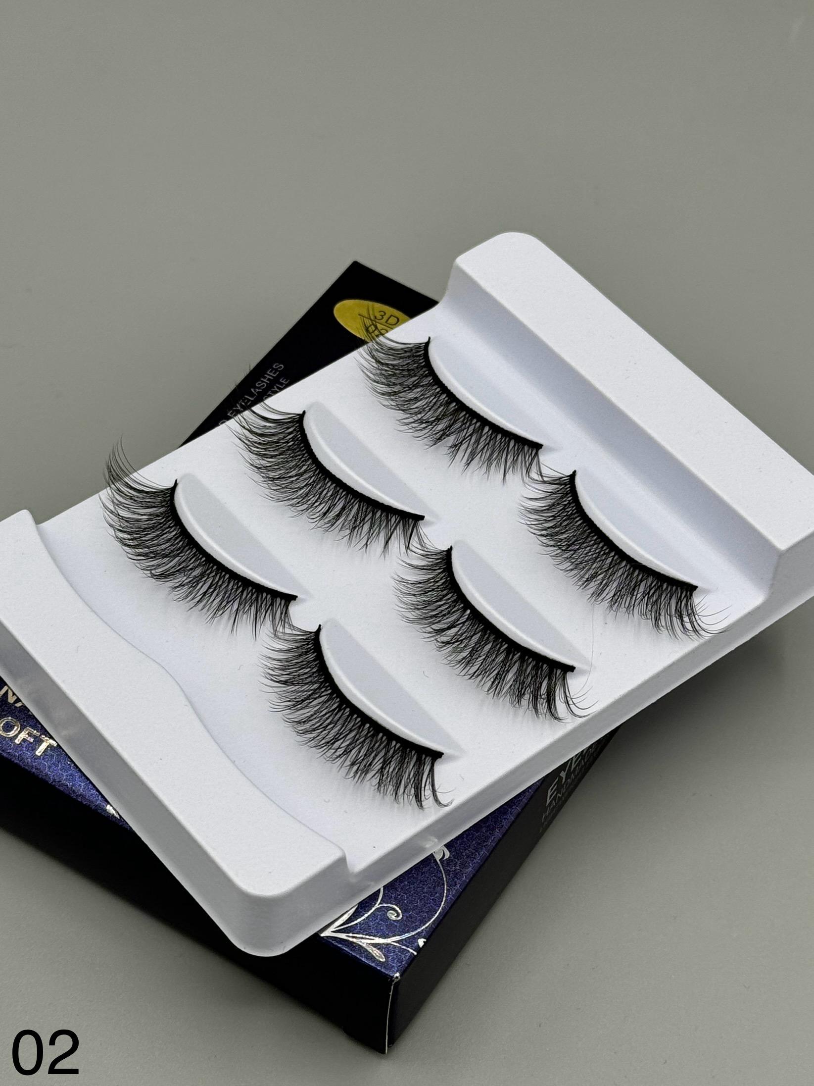 مژه 3 جفتی 3D برند elleto 02