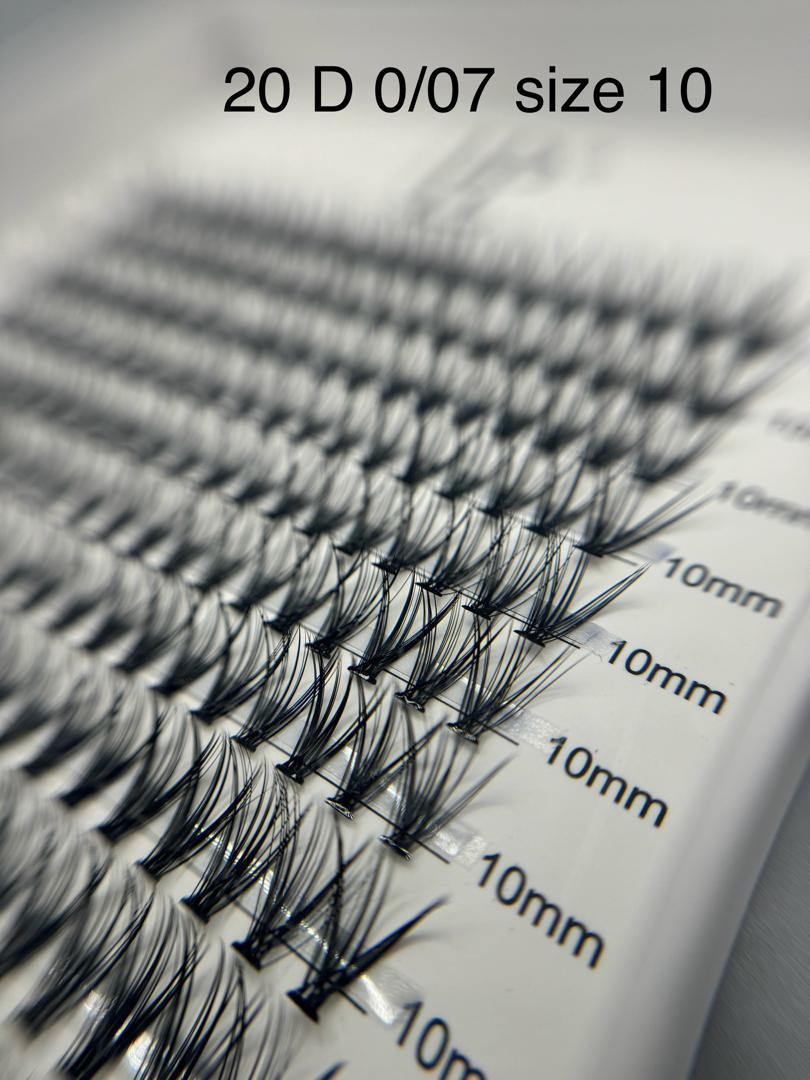 پالت مژه دونه ای 20D برند برند لش پرو LP ضخامت7./. سایز 10