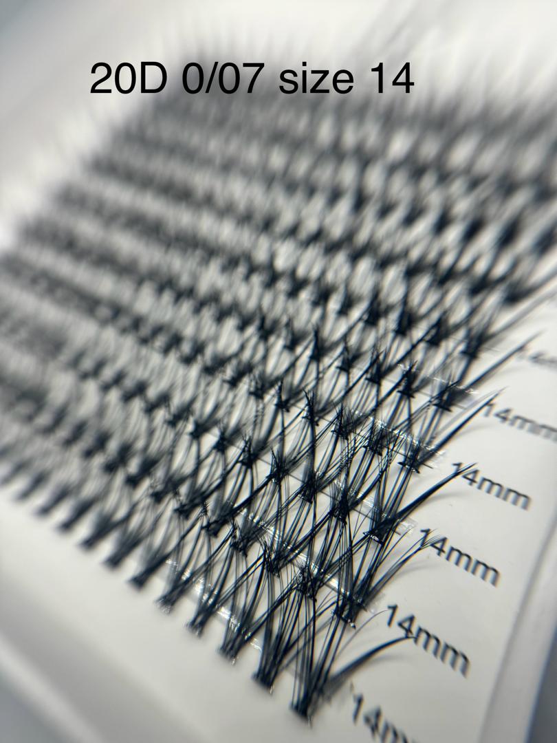 پالت مژه دونه ای 20D برند لش پرو LP (ضخامت7./.) سایز14