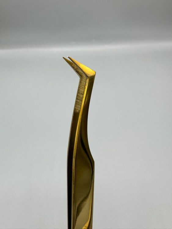 پنس دست ساز اکستنشن استیل طلایی (45درجه)