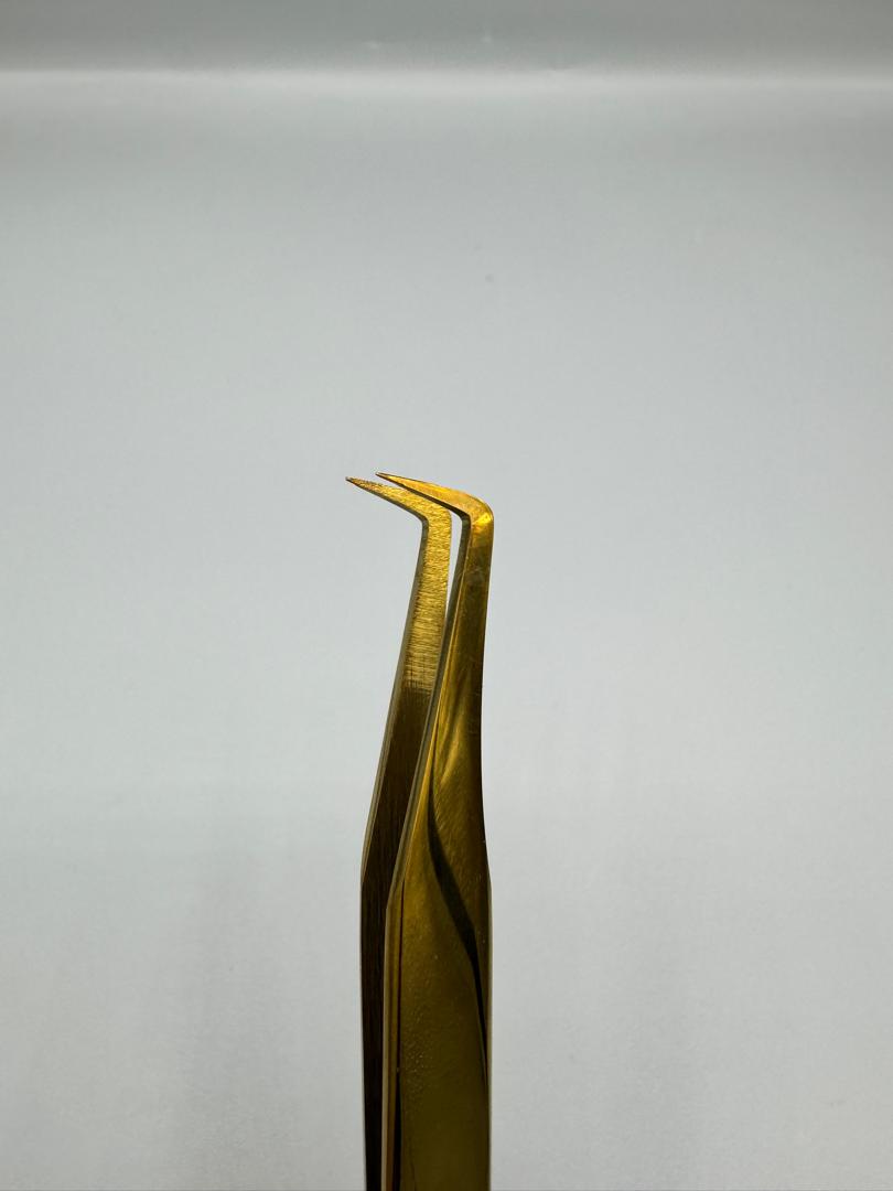 پنس دست ساز اکستنشن استیل طلایی (90درجه قائم)