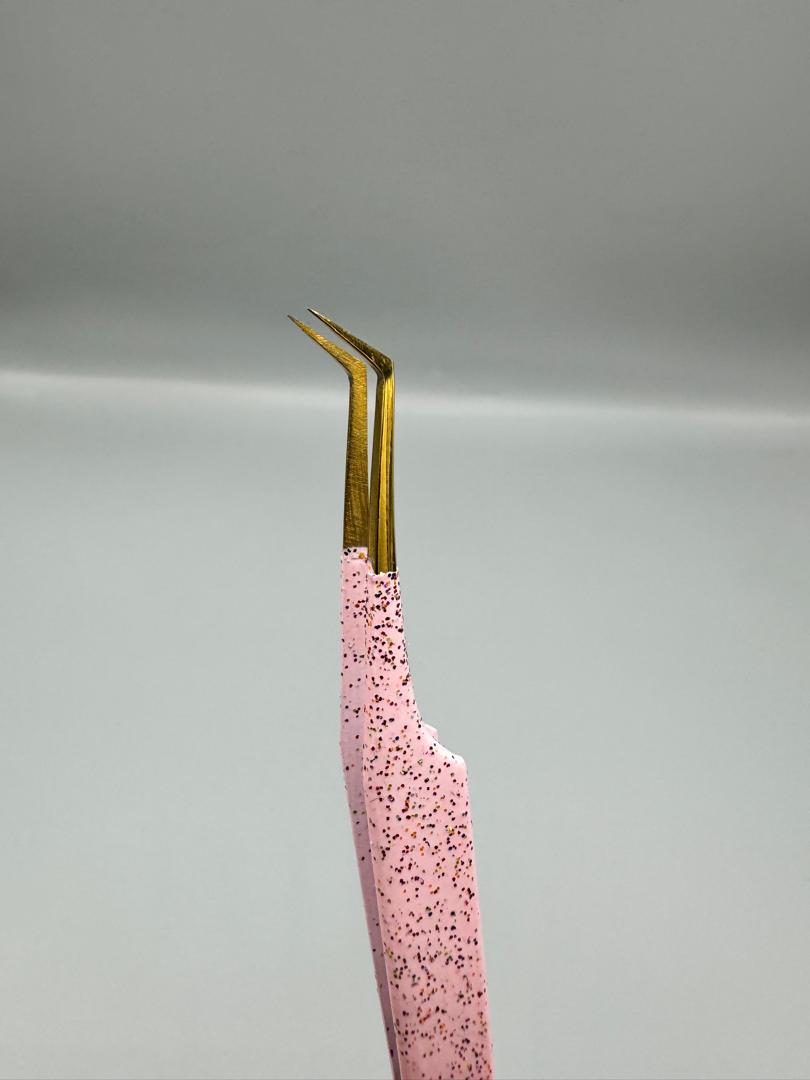 پنس فن سازی اکستنشن دست ساز (شاینی صورتی)