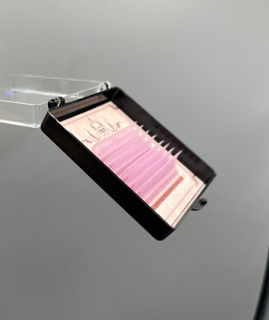 پالت   CC -0.07  اکستنشن رنگی سایزبندی میکس برند لش اکستنشن (LASH EXTION / صورتی)