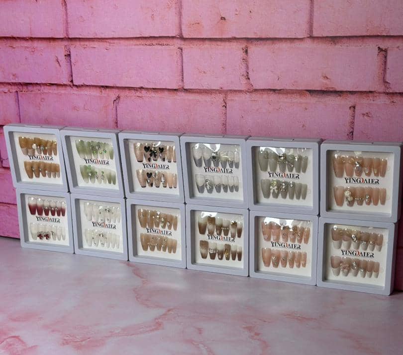 ناخن مصنوعی دیزاین دار مدل گلدانی فقط عمده