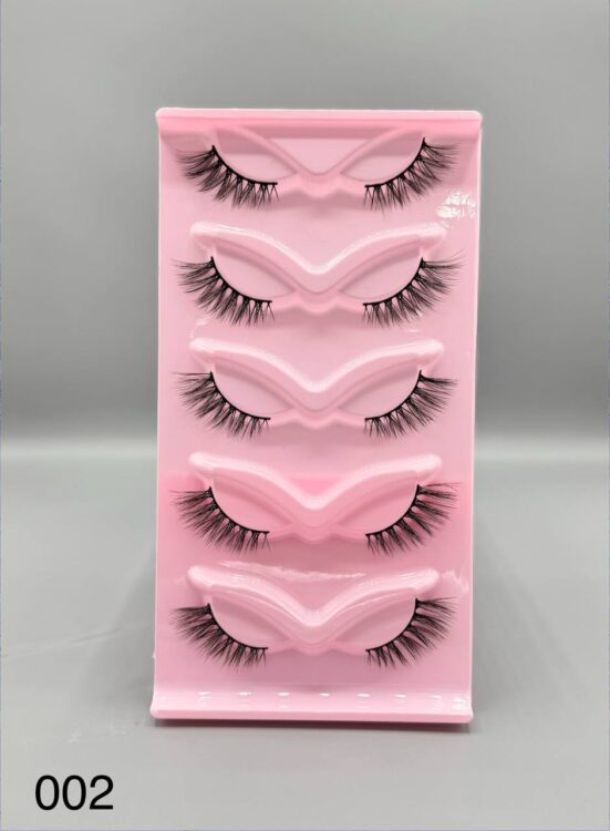 مژه مصنوعی روباهی 5 جفتی نیمه کد 002